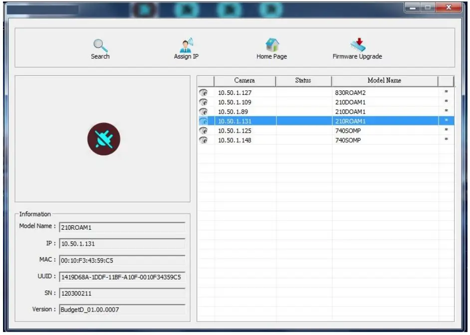 BOLiN TECHNOLOGY IPF NX IP Finder - camera image