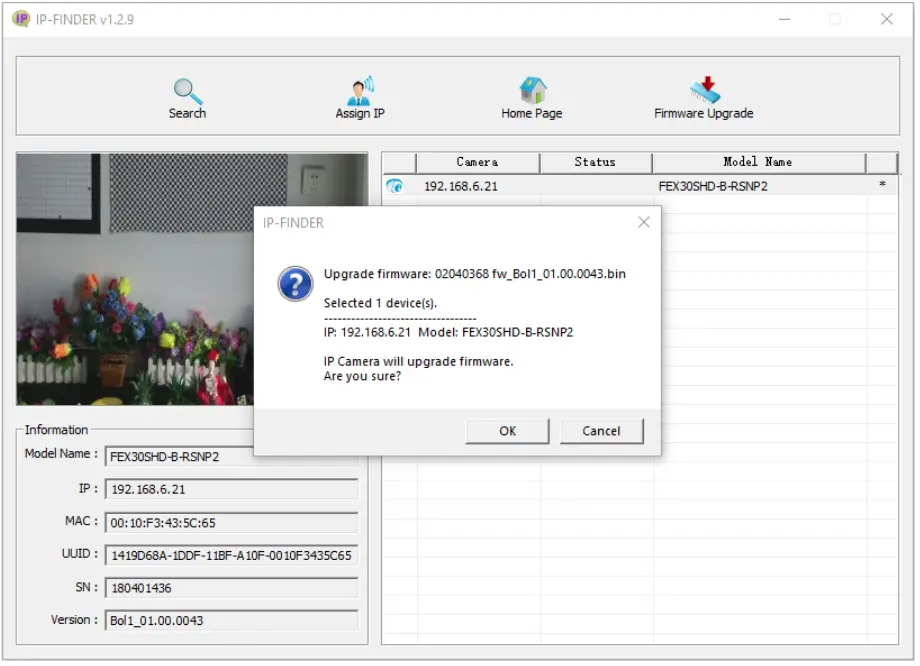 BOLiN TECHNOLOGY IPF NX IP Finder - upgrading
