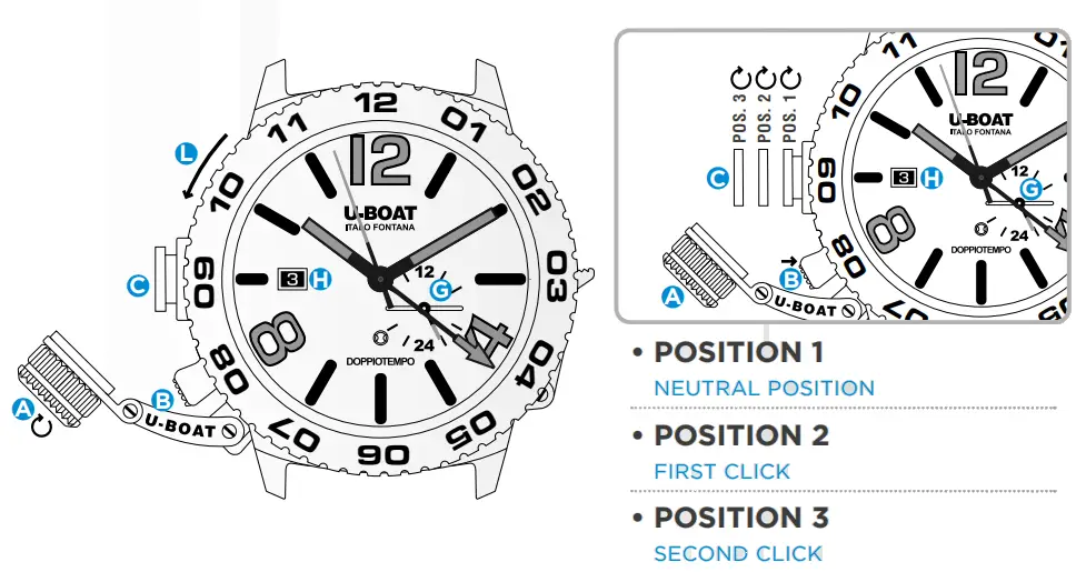 U-BOAT DOPPIOTEMPO Dual Time Smartwatch fig 3