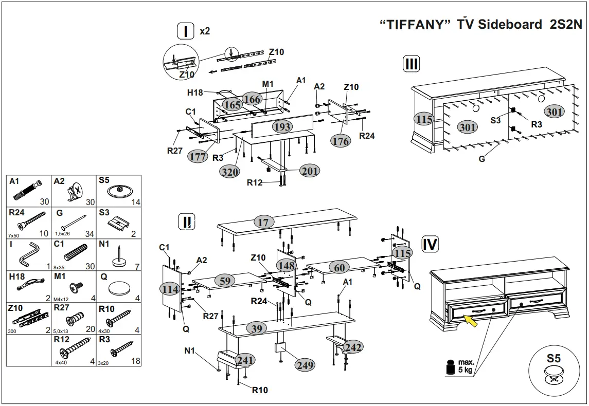 TIFFANY 2S2N TV Sideboard - fig 1
