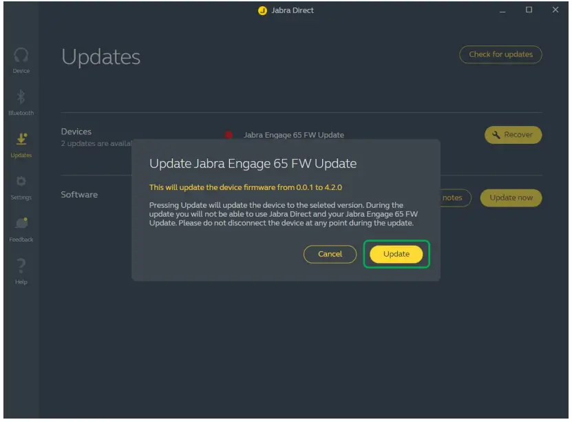 Recover from an unsuccessful firmware update