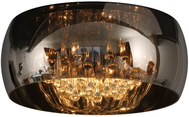LUCIDE PEARL Ceiling lamp Ø 40 cm - 5xG9 - Chrome-fig1