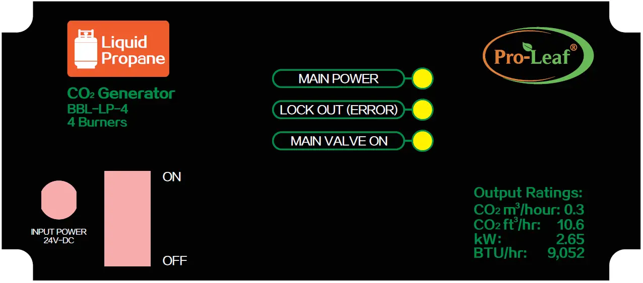 Pro-Leaf CO2 Generator LP NG 06