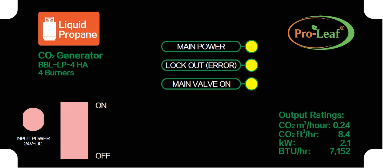 Pro-Leaf CO2 Generator LP NG 08