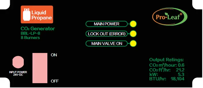 Pro-Leaf CO2 Generator LP NG 10
