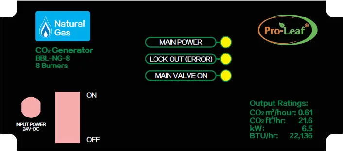 Pro-Leaf CO2 Generator LP NG 11