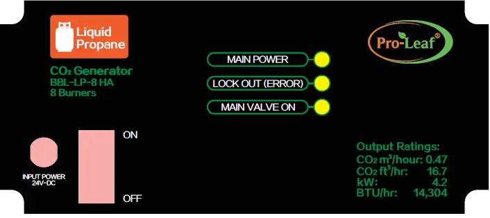 Pro-Leaf CO2 Generator LP NG 12