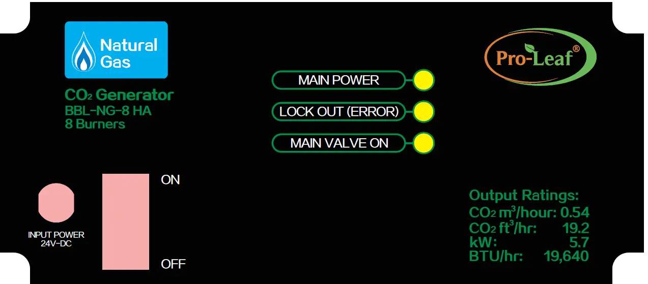 Pro-Leaf CO2 Generator LP NG 13