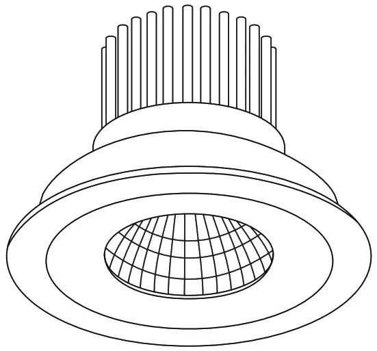 TREND Lighting RDA8 Resi LED 92mm 8W Led Downlight - Cover