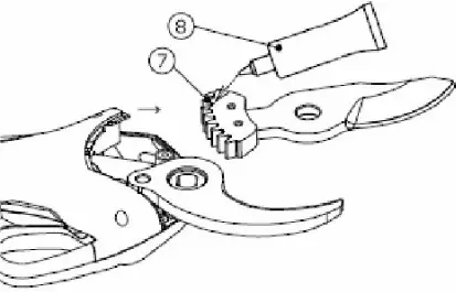 VOLPI ORIGINALE PV400 Electrical Pruning Shear - Greasing and blade replacement 4