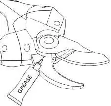 VOLPI ORIGINALE PV400 Electrical Pruning Shear - Greasing of the blades