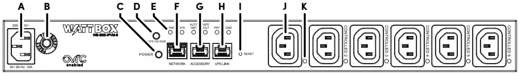 WATTBOX WB-800I-IPVM-6 IP Power Conditioner - Front Panel