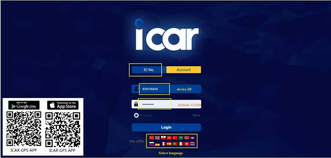 icar IK205 GPS Tracker - Choose