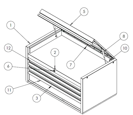 EXTREME-TOOLS-DX4110CR-DX412510CR-41-Inch-4-Drawer-Chest-and-Roller-Cabinet-Combo-FIG-1