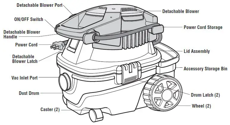 RIDGID WD40801 4 U.S. Gallon 15 Liter Detachable Wet Dry Vac-1