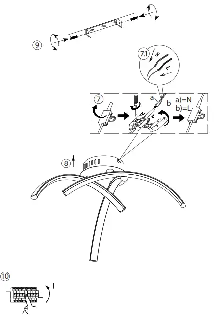 LeuchtenDirekt 995398 VALERIE Ceiling Light Steel 3 x LED - 2