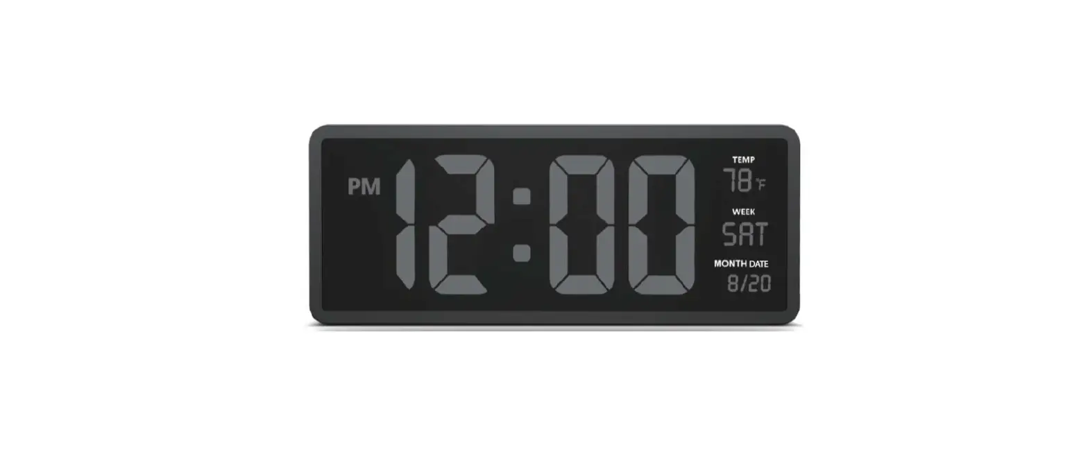 Yortot Ac191 16 Inch Large Digital Wall Clock User Manual
