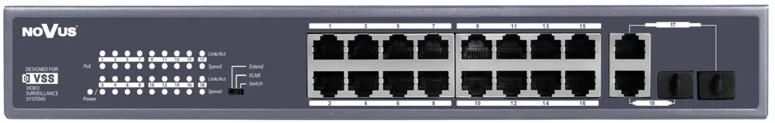 NOVUS NVS-3316SP 16-Port PoE Switch
