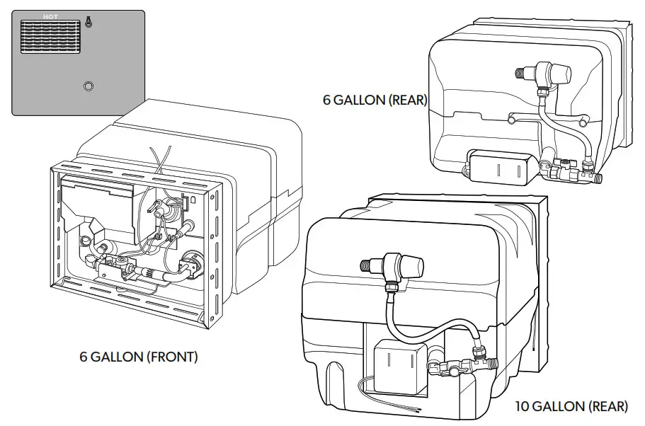 DOMETIC L.P. Gas Water Heater - PART IDENTIFICATION