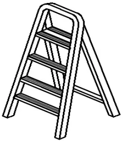 ZEVNI A04772W1 Arkle 14 Inch Wide Black Vanity Light - Ladder