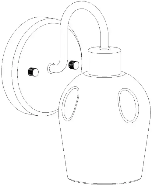 ZEVNI A04772W1 Arkle 14 Inch Wide Black Vanity Light