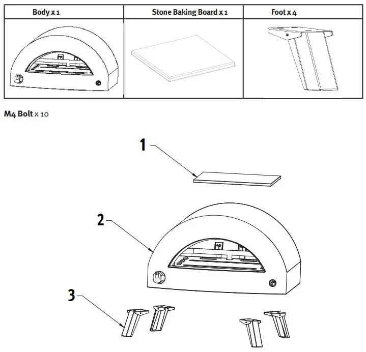 Omica 800601 Gas Fired Pizza Oven - fig 1