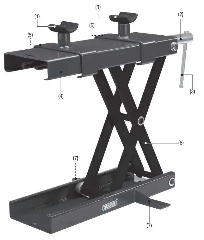 DRAPER 04992 Motorcycle Frame Scissor Lift - Fig1
