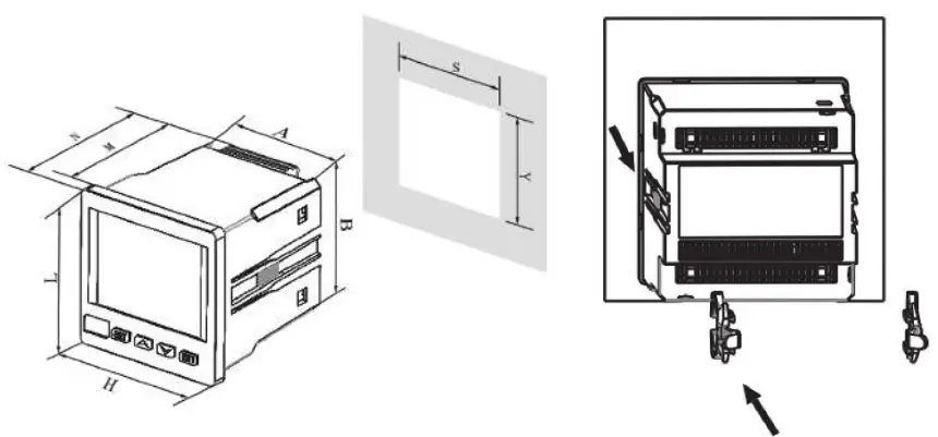 MASTER MT DP96HMF Digital Multifunction Meter - Installation