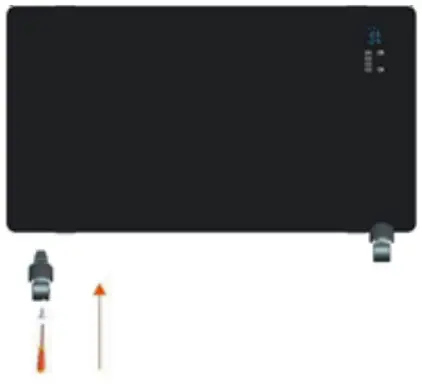 kogan KAHTP20WHTA 2000W Glass Portable Electric Panel Heater - Foot Assembly