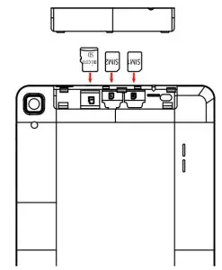 FIG 3 Inserting and Removing the SIM cards and microSD card