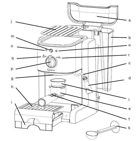 Capresso EC1OO Pump Espresso & Cappuccino Machine - Appliance Specifications