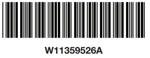 Whirlpool W11359526 Microwave Hood Combination -bar code