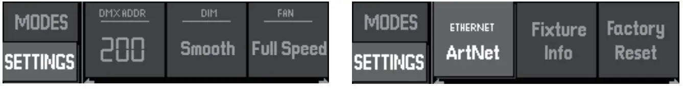 Fiilex FLXQ8CLR-Z Q8 Color LED Fresnel Travel Kit - Settings