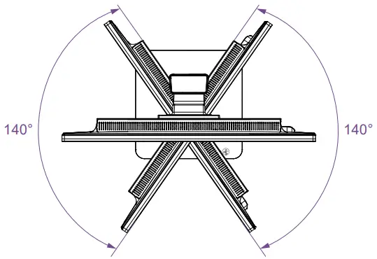 terra 3030021 LED 2256W PV LED Monitor - Swivel Angle