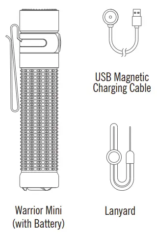 OLIGHT Warrior Mini Compact Tactical Flashlights-BOX