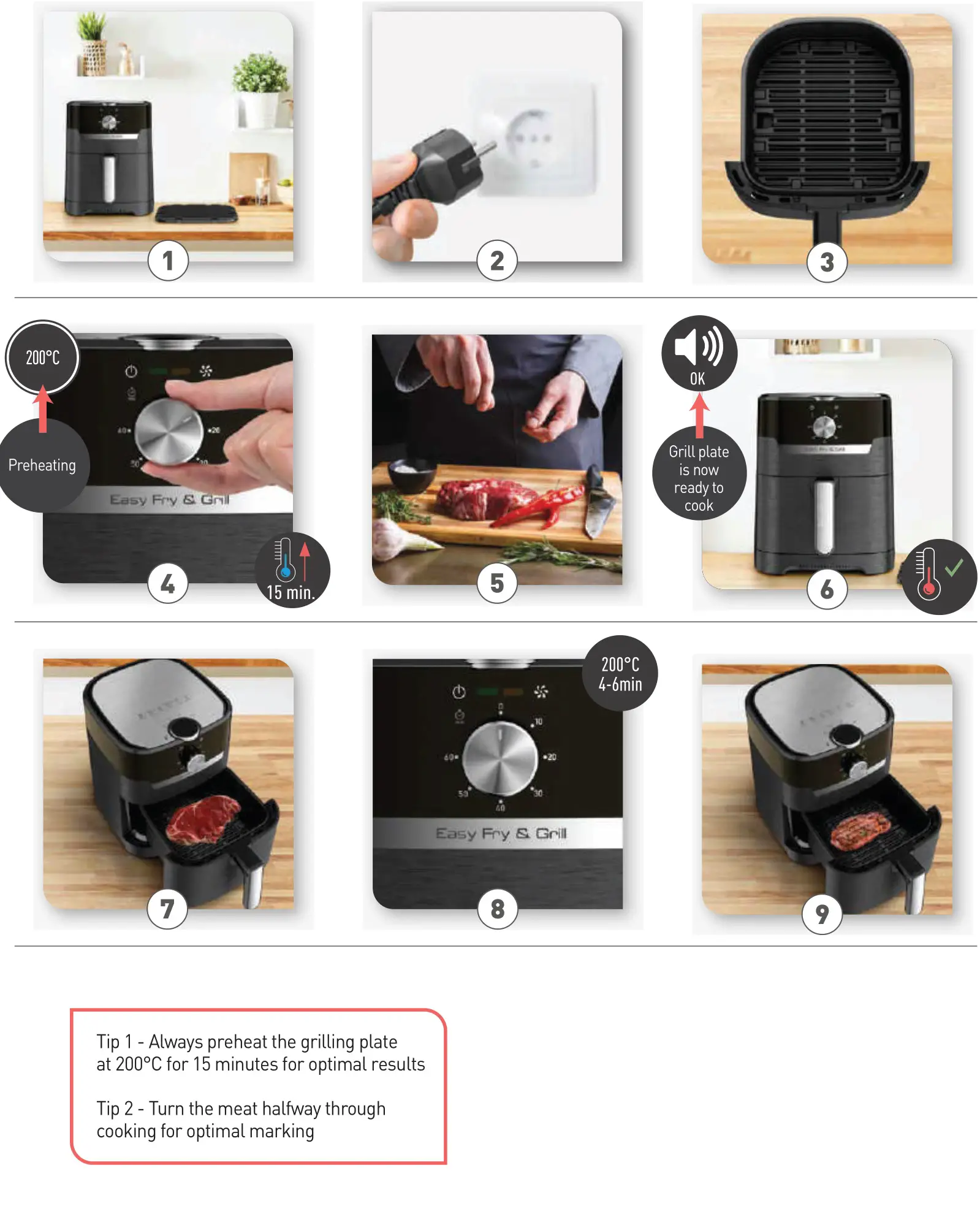 Tefal EY501860 Classic Air Fryer and Grill - First use, Grill function
