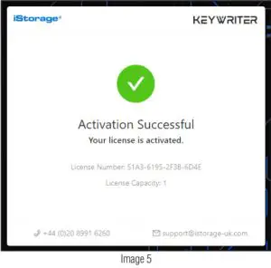 iStorage Datashur SD Keywriter- Activation Successful