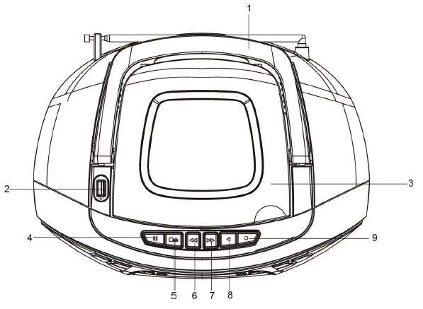 JVC RC-E451B Portable CD Player 2