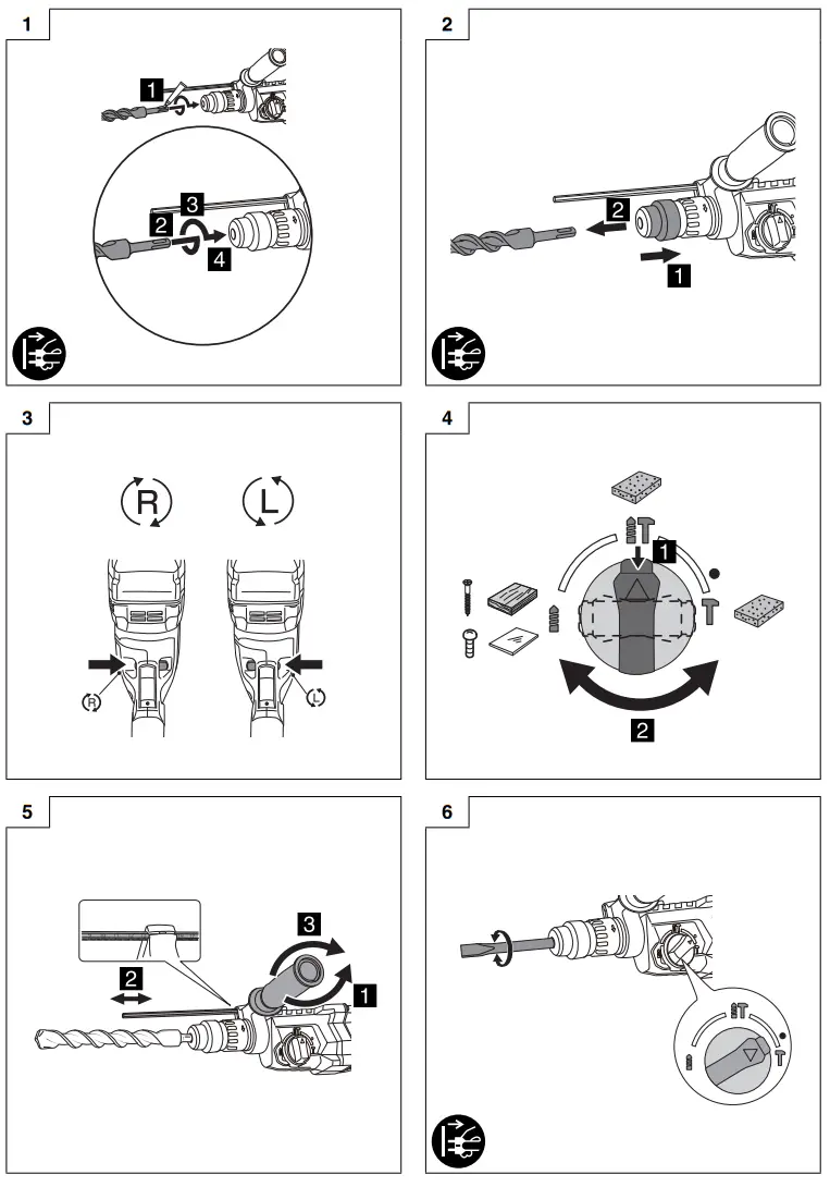HiKOKI DH24PMH Rotary Hammers - fig1