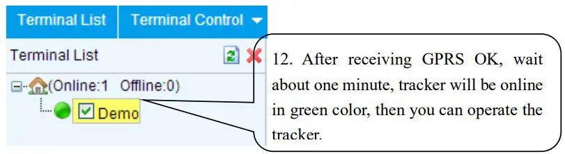 GPS103AB GSM GPRS GPS Tracker User Manual - Configure your tracker to web platform to track it online