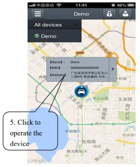 GPS103AB GSM GPRS GPS Tracker User Manual - Login “GPRS login” to use the mobile App