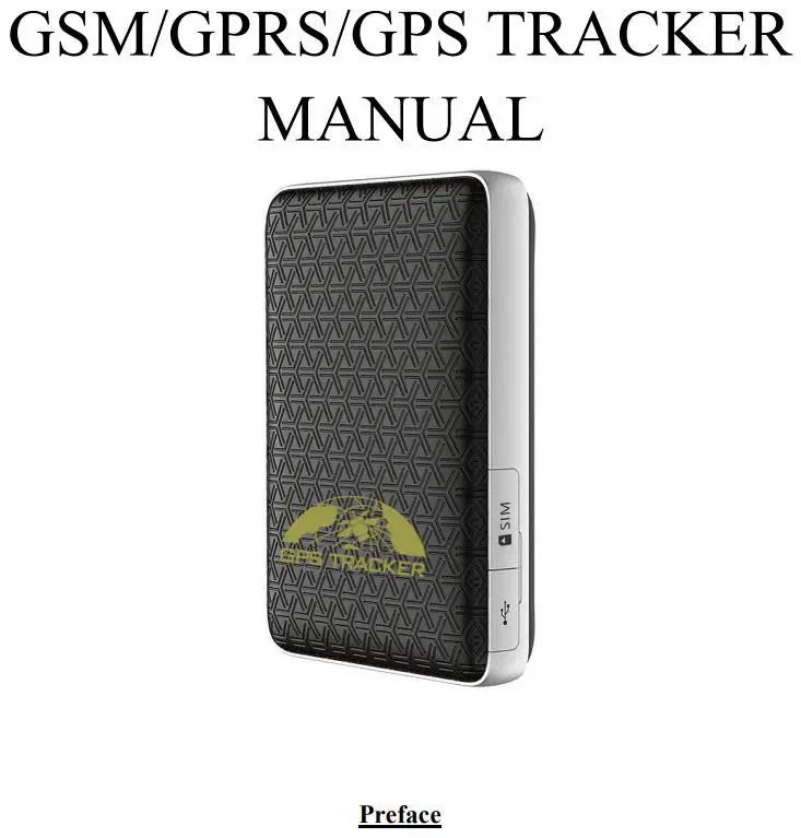 GPS103AB GSM GPRS GPS Tracker User Manual