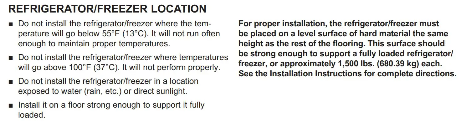 MONOGRAM ZICP360NHRH 36 Inch Bottom-Freezer Built-In Refrigerators Owner's Manual - PREPARATION