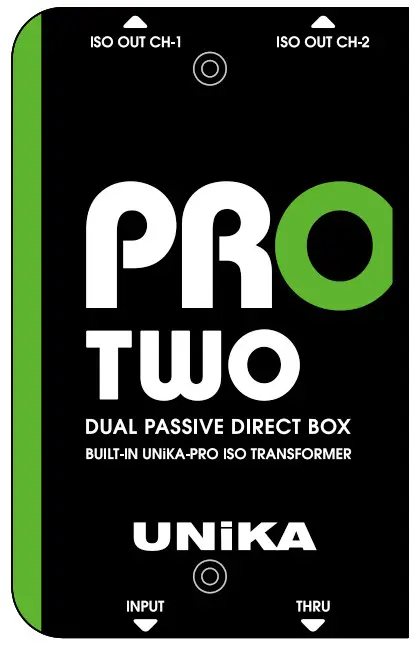 UNiKA 117001 PRO-TWO Passive Dual Line Level DI Box- APPEARANCE PARTS 2