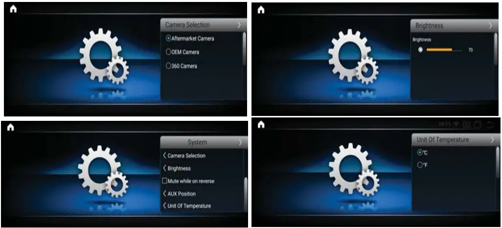 Shenzhen Youchangshumadianzi Youxiangongsi KS H908Q Android Intelligent Navigation - Brightness