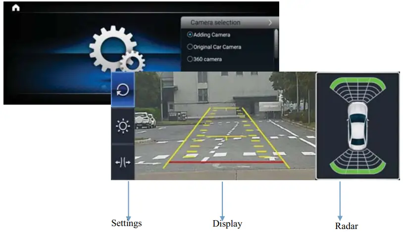 Shenzhen Youchangshumadianzi Youxiangongsi KS H908Q Android Intelligent Navigation - Camera setting