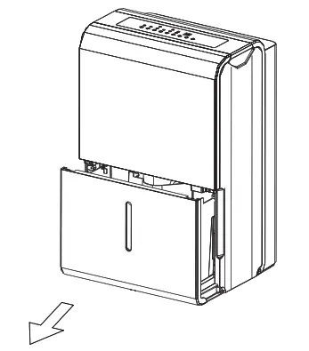 seasons SD22C1 50 Pint Portable Dehumidifier - bucket 1