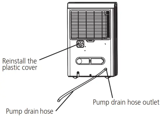 seasons SD22C1 50 Pint Portable Dehumidifier - drainage