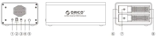 ORICO 95RU3 Series 3 5 Inch External HDD Enclosure - Product