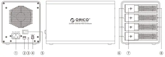ORICO 95RU3 Series 3 5 Inch External HDD Enclosure - Product2